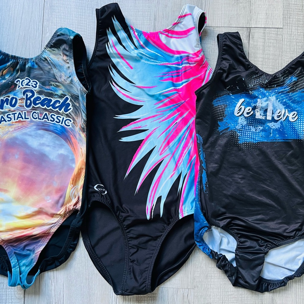 Gymnastics Leotard bundle girl size AM XL (14-16)